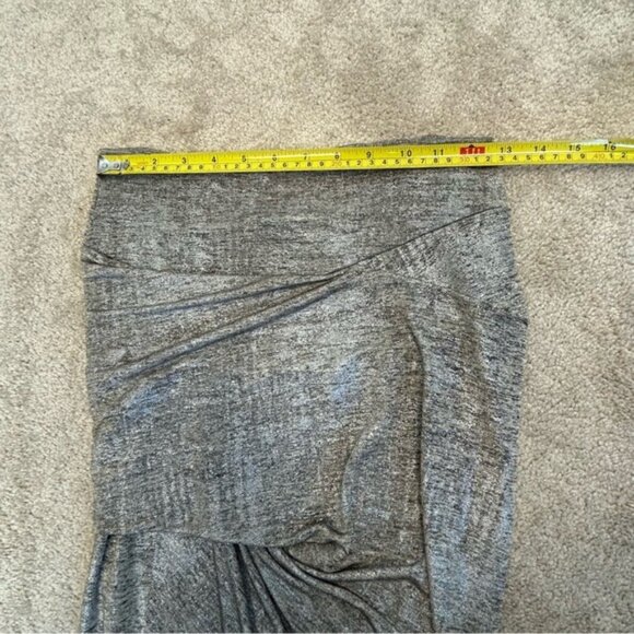 Sirens metallic silver taupe brown draped asymmetrical mermaid bodycon skirt - Picture 9 of 12